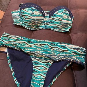 Cute teal Bikini Jessica Simpson Large top and bottom